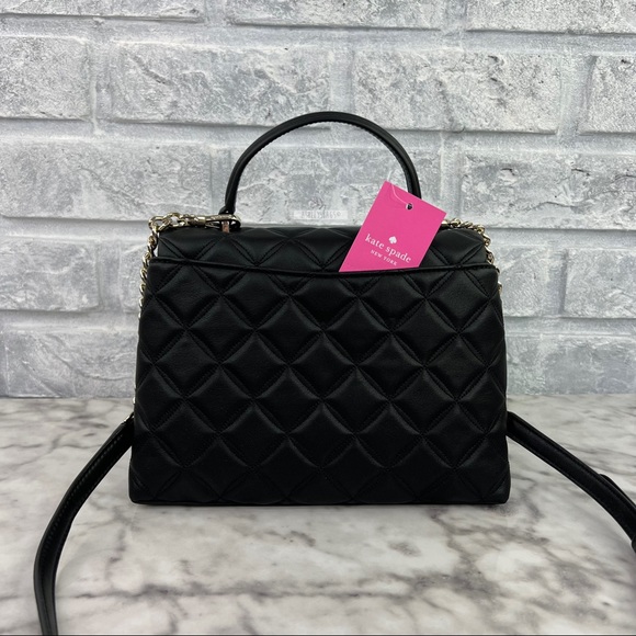 Kate Spade Natalia Quilted Leather Top Handle Satchel Crossbody & Medium Wallet - Picture 5 of 16